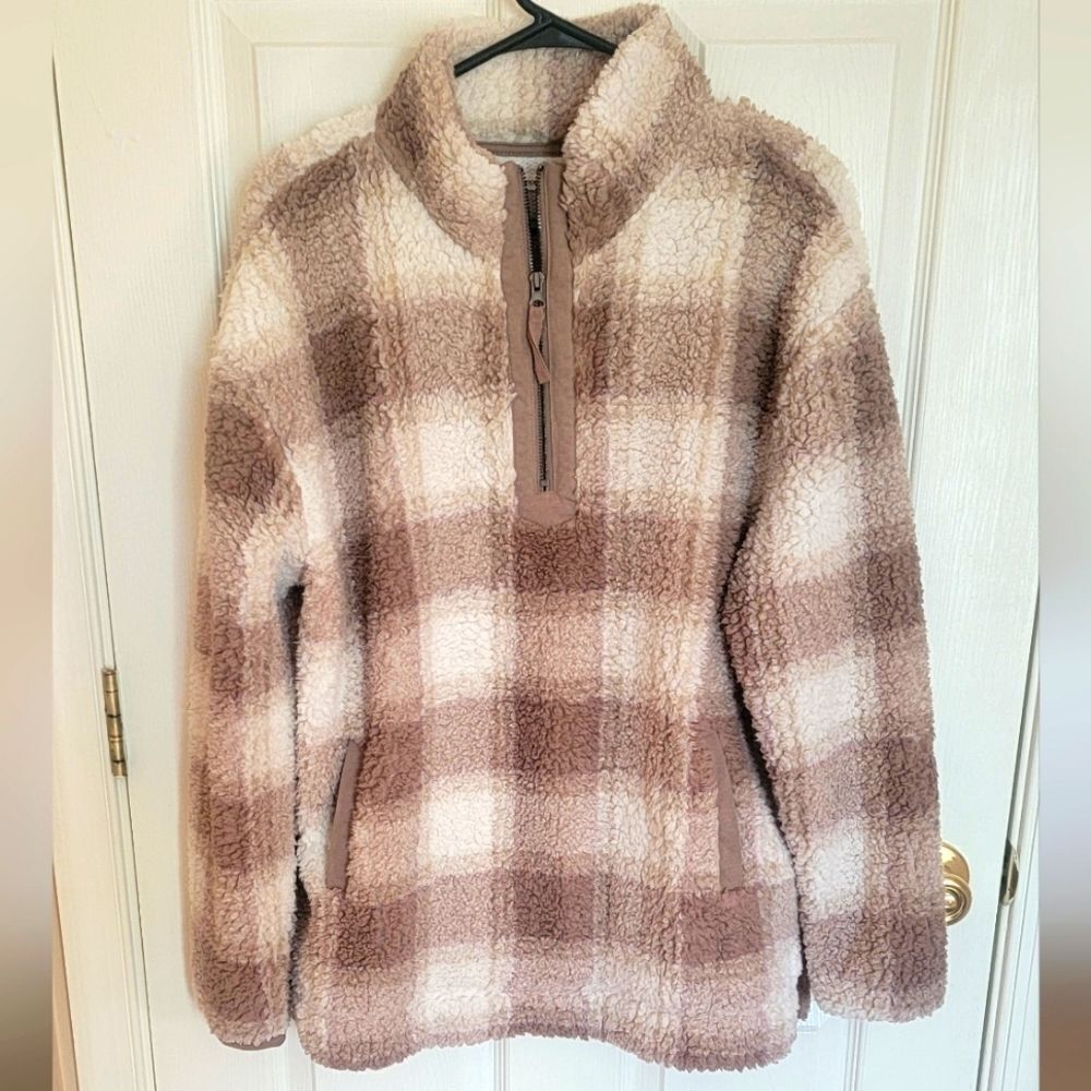 Maurices NWOTS Sherpa Fleece 3/4 zip XL